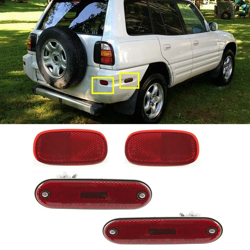 

4 шт. для TOYOTA RAV4 1996-2000, задний бампер, отражатель, боковые габаритные огни