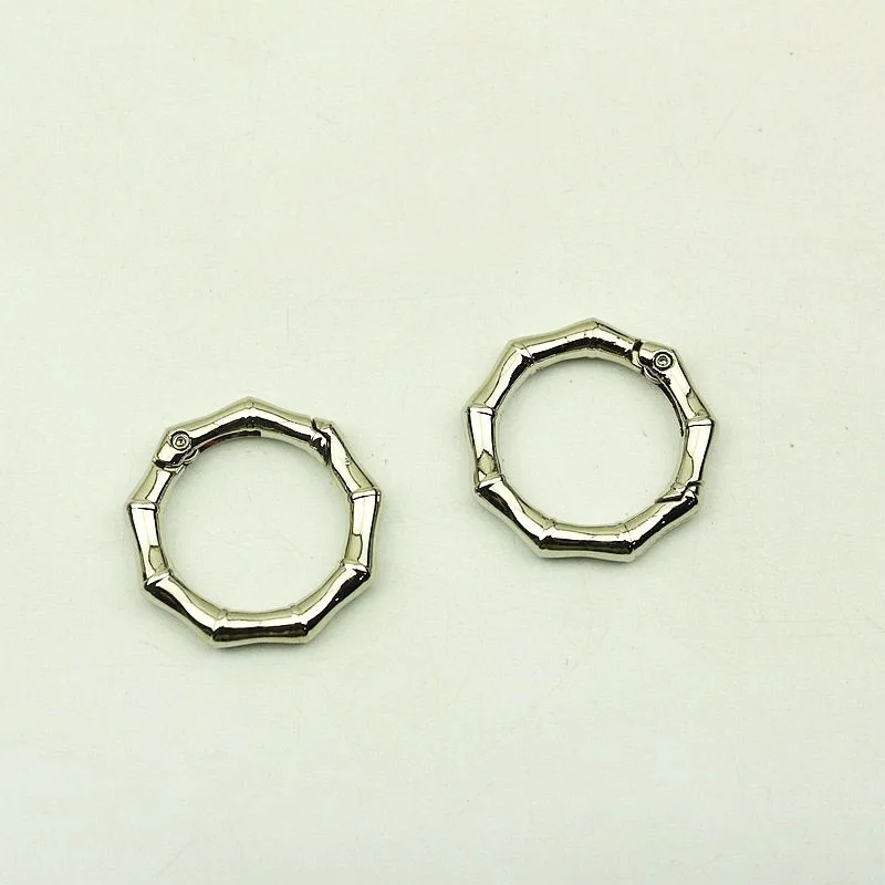 30pc Circle Bamboo O Ring Round Metal Belt Buckle for Keyring Bag Handle Strap Buckle DIY Cothes Decoration Hardware Accessories