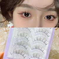 new 5 pairs natural false eyelashes cos little devil japanese eyelashes handmade thick curling eyelash makeup tools