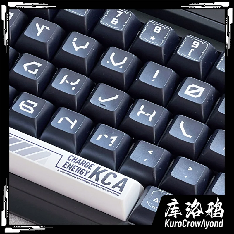 PBT Keycap KBT KWT Черно-белая технология 142 клавиши/набор KCA Profile DIY Custom Desigh ISO Enter для