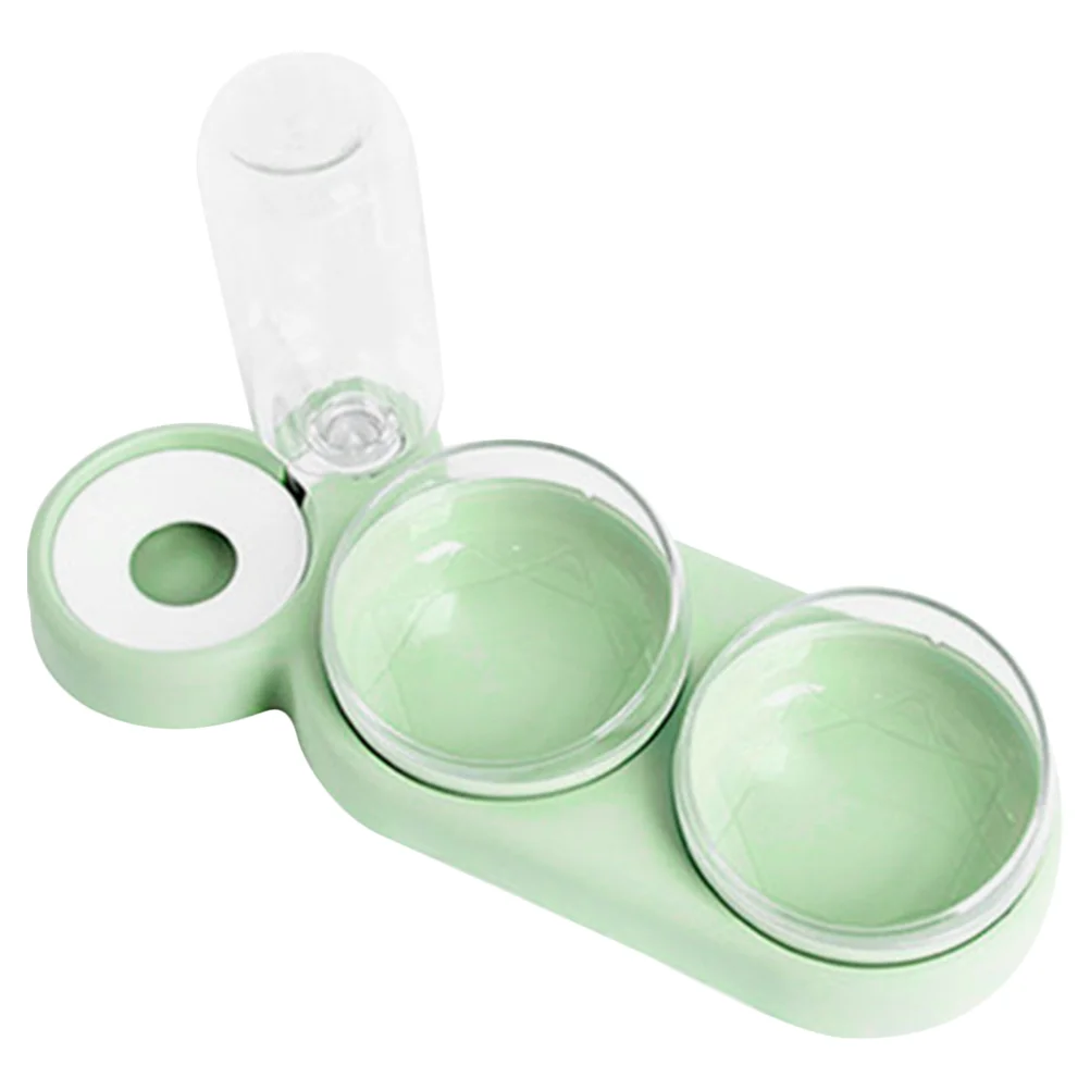 

Dog Bowl Cat Double Reusable Pet Lovely Food Supplier Water Dish Puppy Bowls Chic Washable Raised Plastic Slanted