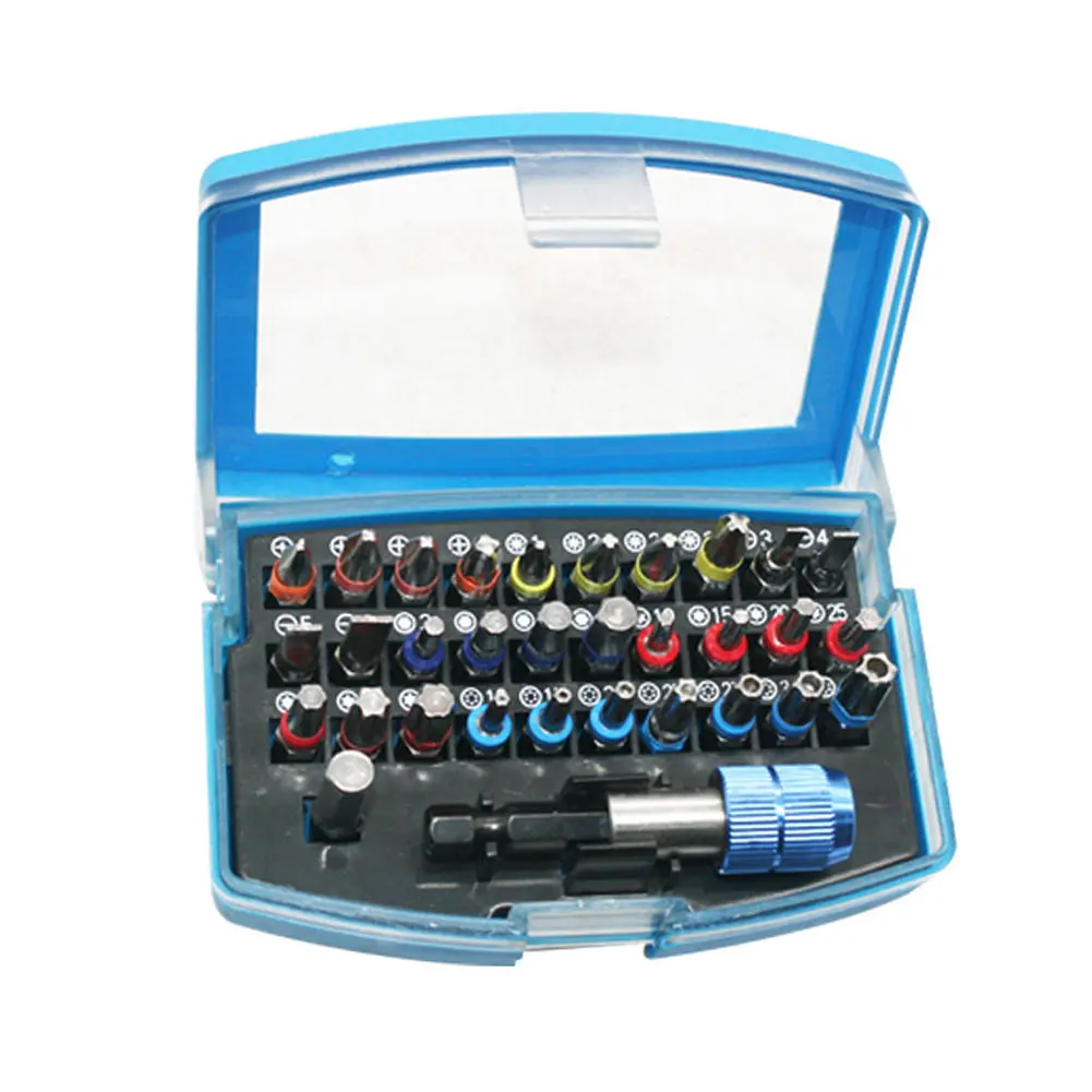 

32pcs Reusable Screwdriver Head Set Magnetic Practical Easy Install Durable Portable Household Bit Group Cross Word Hard Metal