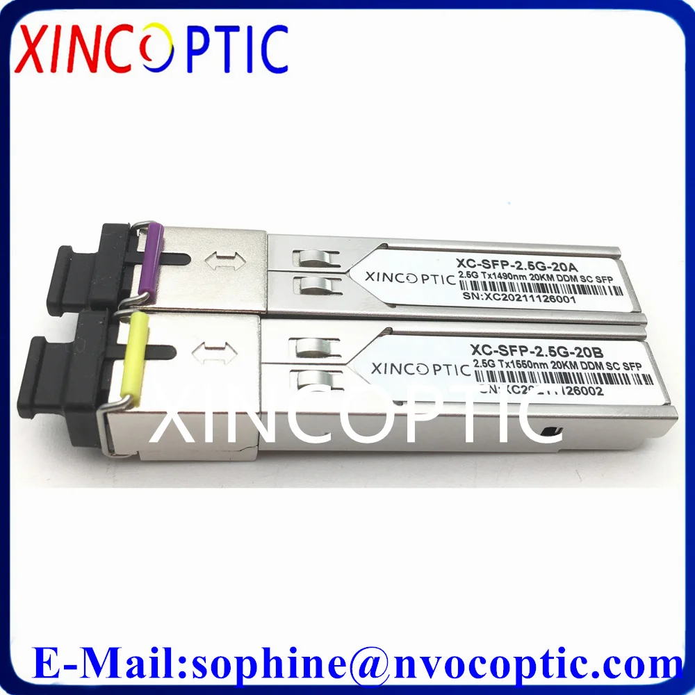 2.488Gbp Bidi WDM SFP оптический трансивер 2 5G SM однорежимный 1490/Нм Simplex 20KM LC/SC для