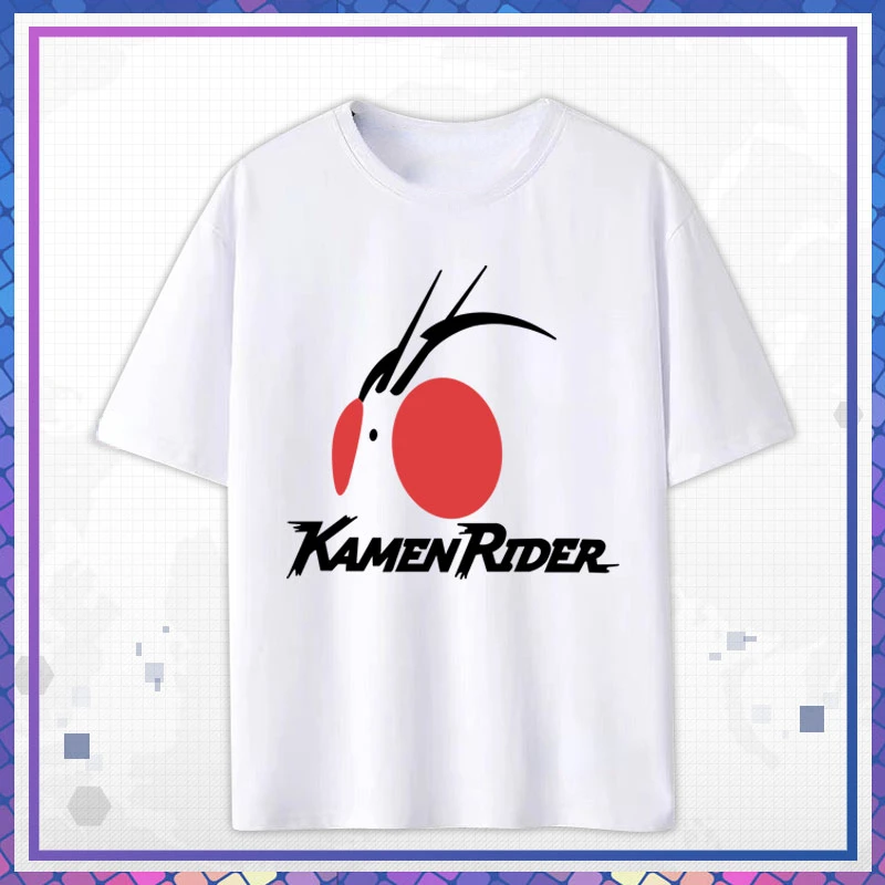 Фото Стильная футболка Kamen Rider TOKUSATSU с японским аниме принтом, Повседневная модная дышащая рубашка для влюбленных, хипстерские футболки в Корейском стиле унисекс №3