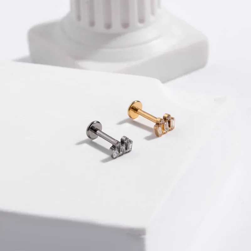 1 шт. серьги-гвоздики для губ гвоздики ушей G23 титановые серьги из нержавеющей