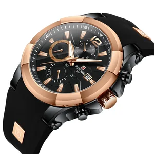 2022 New Fashion Mens Watches Silicone Top Brand Luxury Sports Chronograph Date Quartz Watch Men Lum