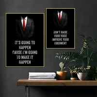 suit poster success inspirational quotes canvas painting wall art pictures printing cuadros for office room interior decoration