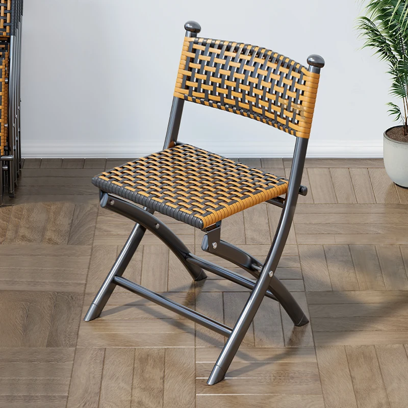 Outdoor Rattan Kitchen Retro Wicker Designer Dining Chairs Modern Chaise Pliante Outdoor Furniture