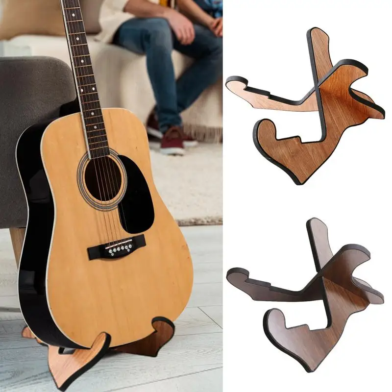 

Wooden Guitar Stand Universal Wood Guitar Stands Floor Portable String Instrument Rack For Acoustic Classical Bass Guitars
