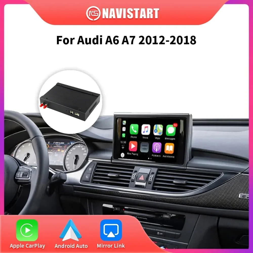 NAVISTART беспроводной CarPlay Android автомобильный интерфейс для Audi A6 A7 2012-2018 с функциями