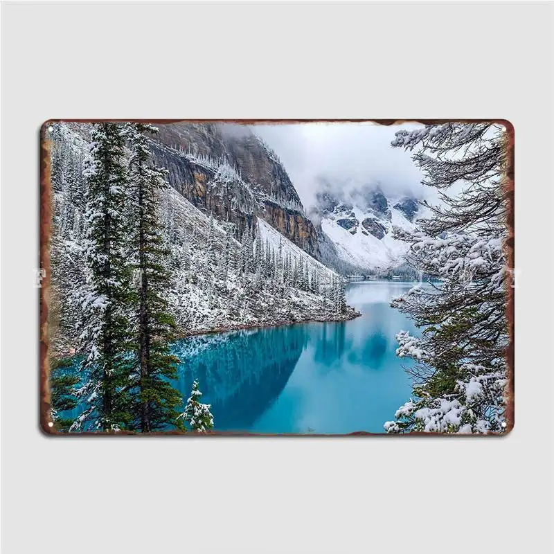 

Banff National Park Winter Metal Plaque Poster Retro Club Bar Wall Cave Plaques Tin Sign Poster