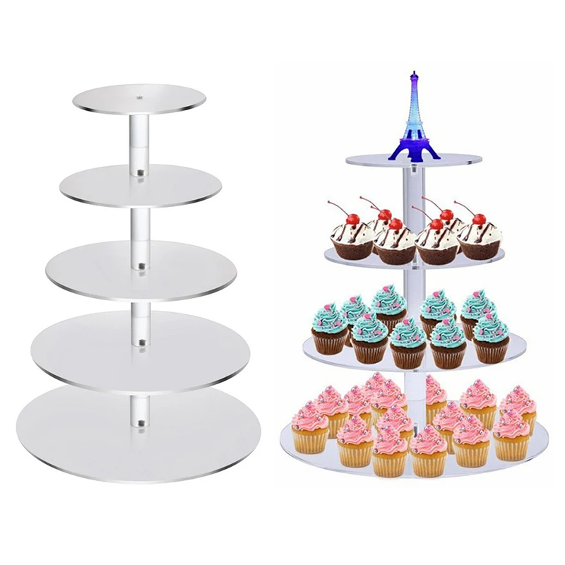 

6 Tier Transparent Acrylic Cake Stand Wedding Birthday Party Cake Display Stand