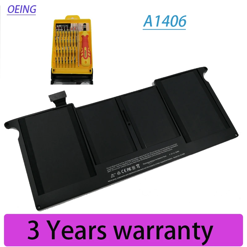 

New A1406 7.6V 35WH New Laptop Battery for Apple MacBook Air 11" a1406 A1495 A1370 2011 Version A1465 (2012-2015) Version