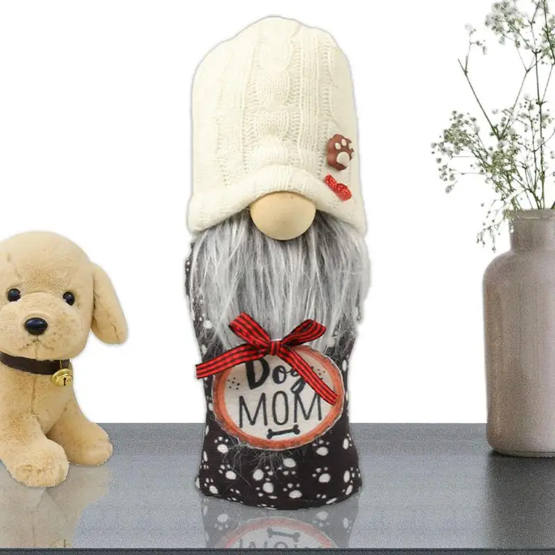 

Dog Mom Faceless Gnomes Decorations Christmas Faceless Gnomes Plush Table Decorations Winter Swedish Knitted Hat Faceless Doll