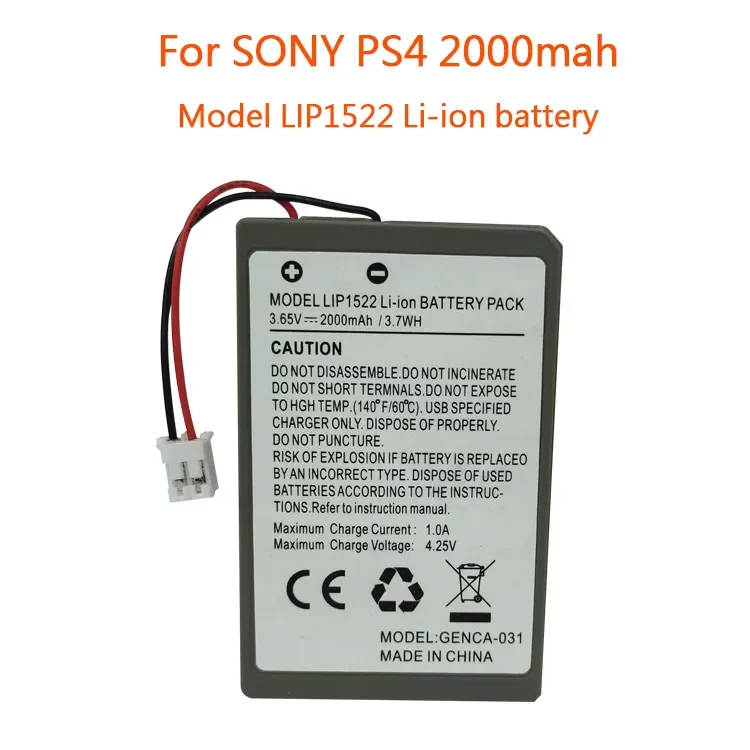 

NEW2023 For sony PS4 slim LIP1522 Wireless Controller Playstation GamePad 2000mah Li-ion Rechargeable Battery pack