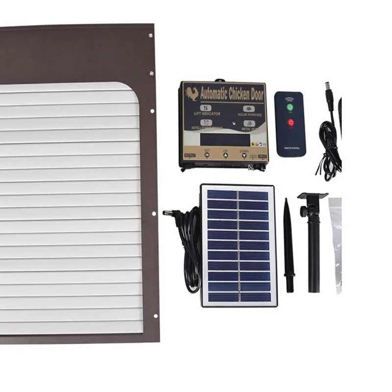 Металлическая дверь курятника с таймером