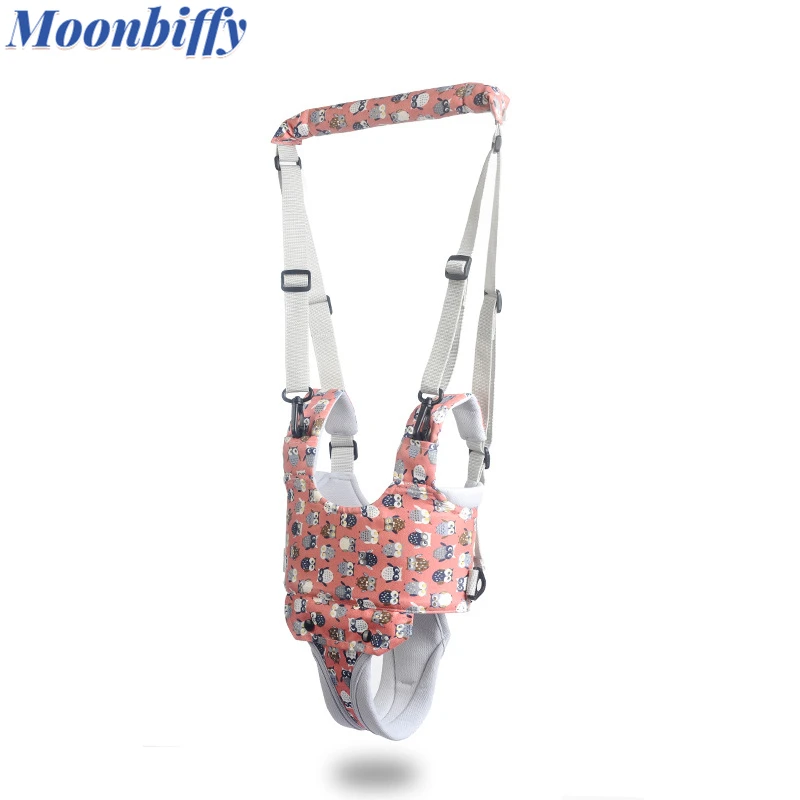 

Cartoon Print Baby Walker Harness Walking Assistant Owl PatternToddler Multi-functional Walk Learning Belt Removable Crotch