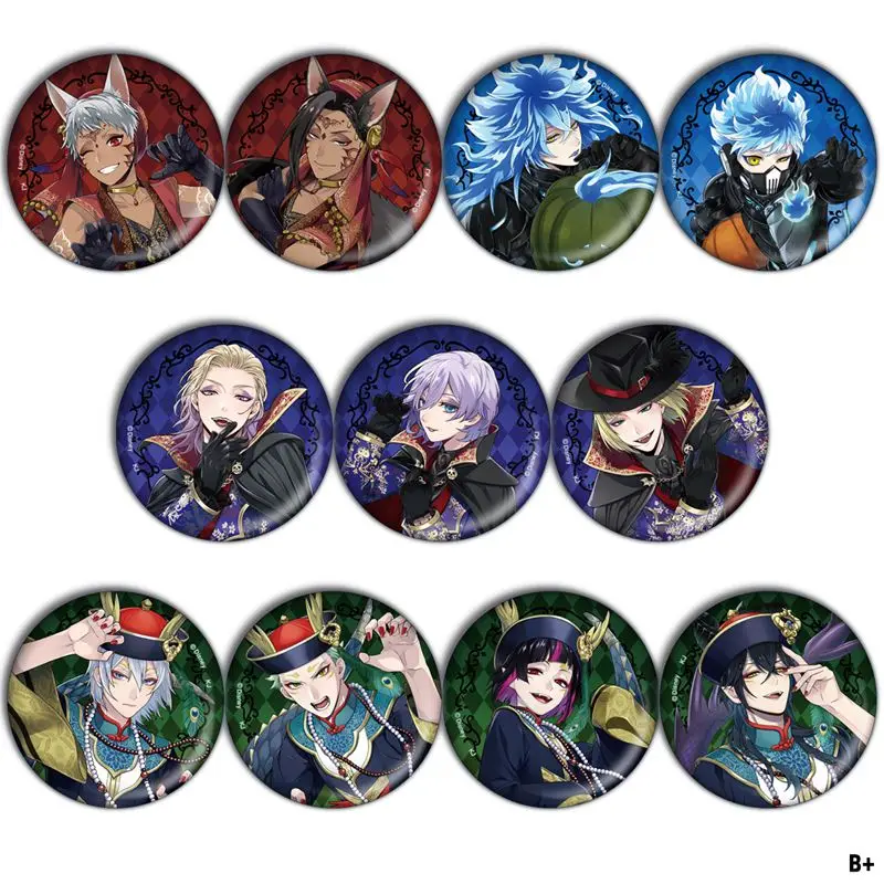 

Twisted-Wonderland Ortho Shroud Idia Shroud Kalim・Al-Asim 58mm Figure Badge Round Brooch Pin Gifts Kids Collection Toy 2717
