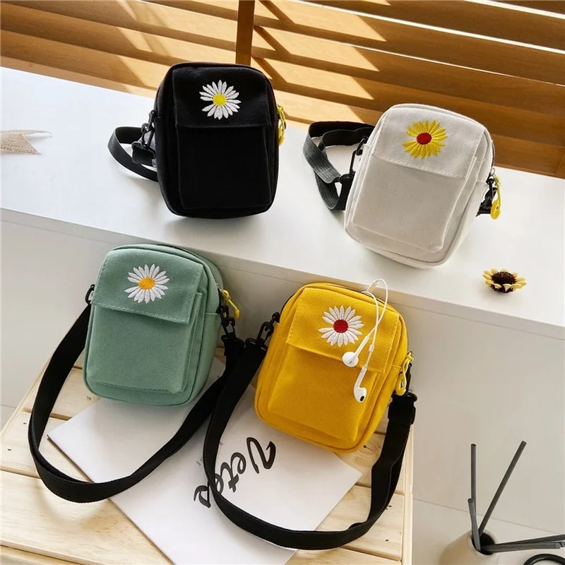 

Mini Women Shoulder Bag Female New Small Canvas Cross Body Bags Ladies Fashion Purse Shell Mobile Phone Bag Lady Square Bag