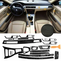 5d interior glossy carbon fiber wrap trim decal for bmw 3 series e90 2005 2012 cover the scratches car interior mouldings