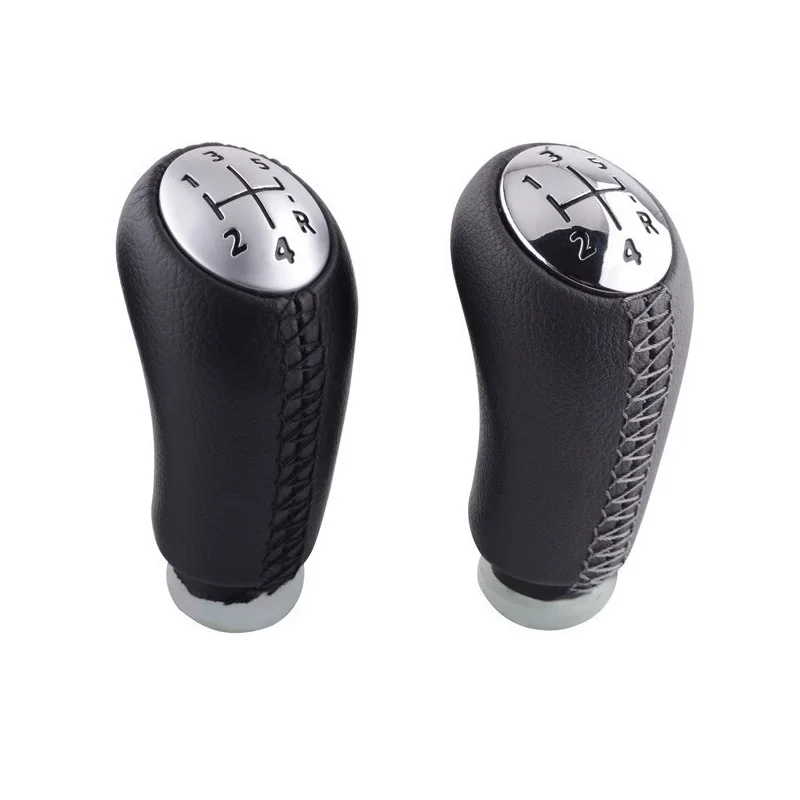 

Black Gray Stitch Chromed Cap MT Gear Shift Knob for Renault Scenic II MK2 Megane 2 MK2 MK Clio III MK3 Shifter Headball Pen Arm