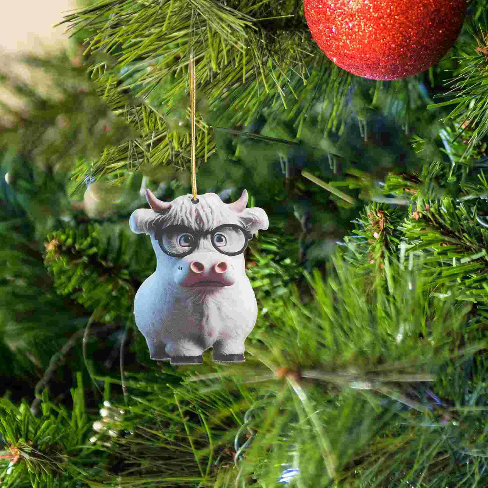 2 шт. Хайлендская корова креативный кулон Yak Plateau украшение акрил (1 + 2) орнамент