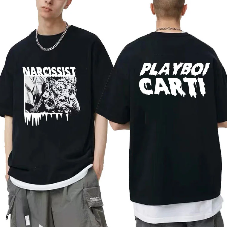 

Playboi Carti T-shirt Harajuku Print Tshirt Man Fashion Oversized Tops Tee Regular Men 2pac Rap Hip Hop T Shirts Short Sleeve