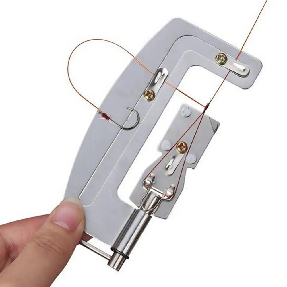 

High Quality Semi Automatic Fishing Hooks Line Tier Machine Portable Stainless Steel Fish Hook Line Knotter Tying Bindin