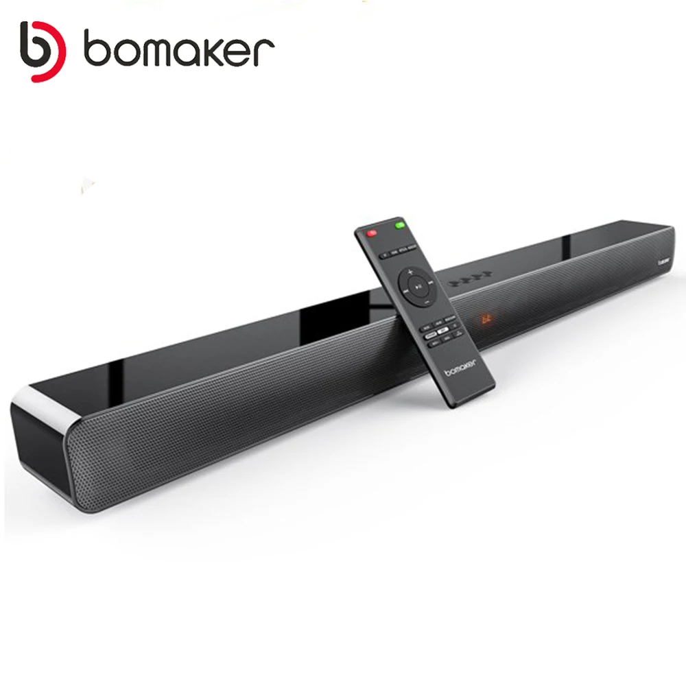 

BOMAKER TV SoundBar 100W Customized Ultra Deep Bass 9EQs 3D Surround SoundBar with HDMI-ARC Optical AUX Bluetooth Speaker