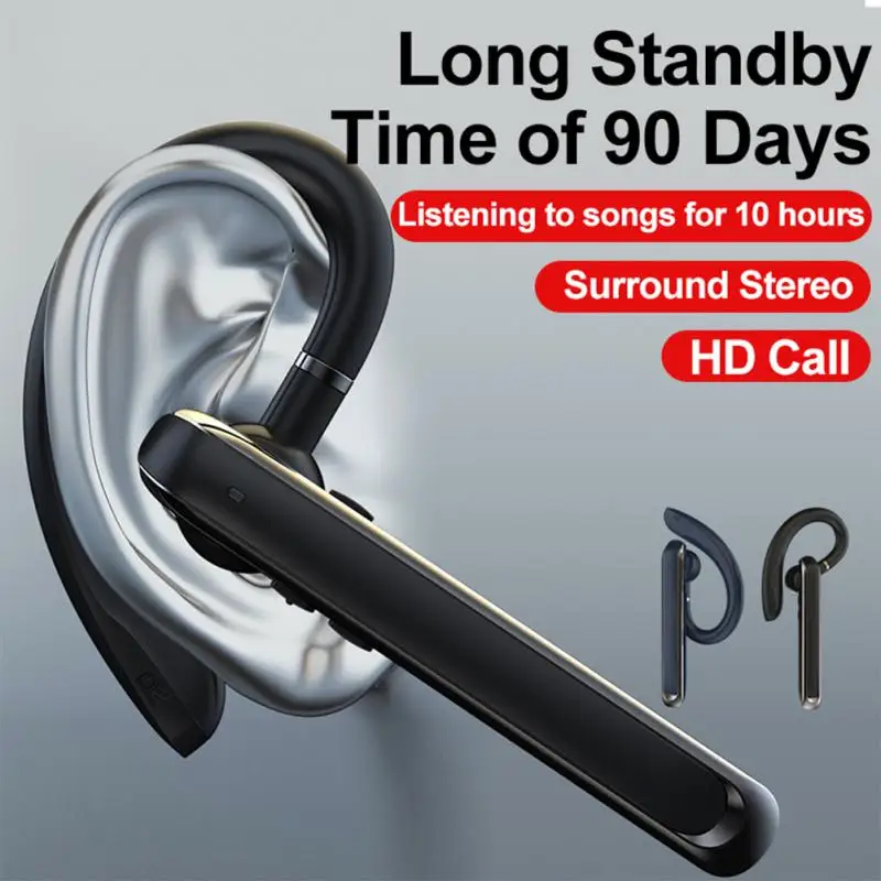 

Single Ear Earplugs Hifi Subwoofer Headphone Headset 180 Rotation Nfc Noise Reduction Business Earphone