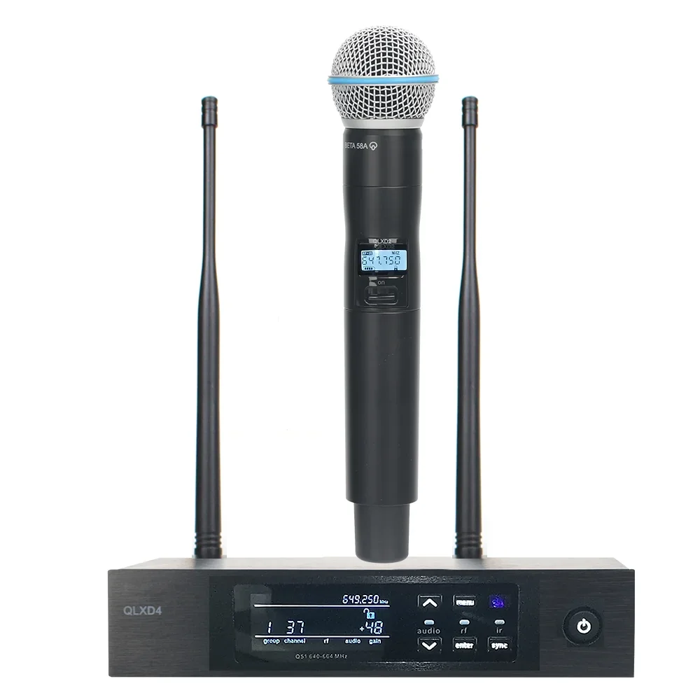 

SURE MARS QLXD4 BETA58A 1 Channel UHF wireless microphone system professional QLXD QLXD24 BETA58 stage performance karaoke mic