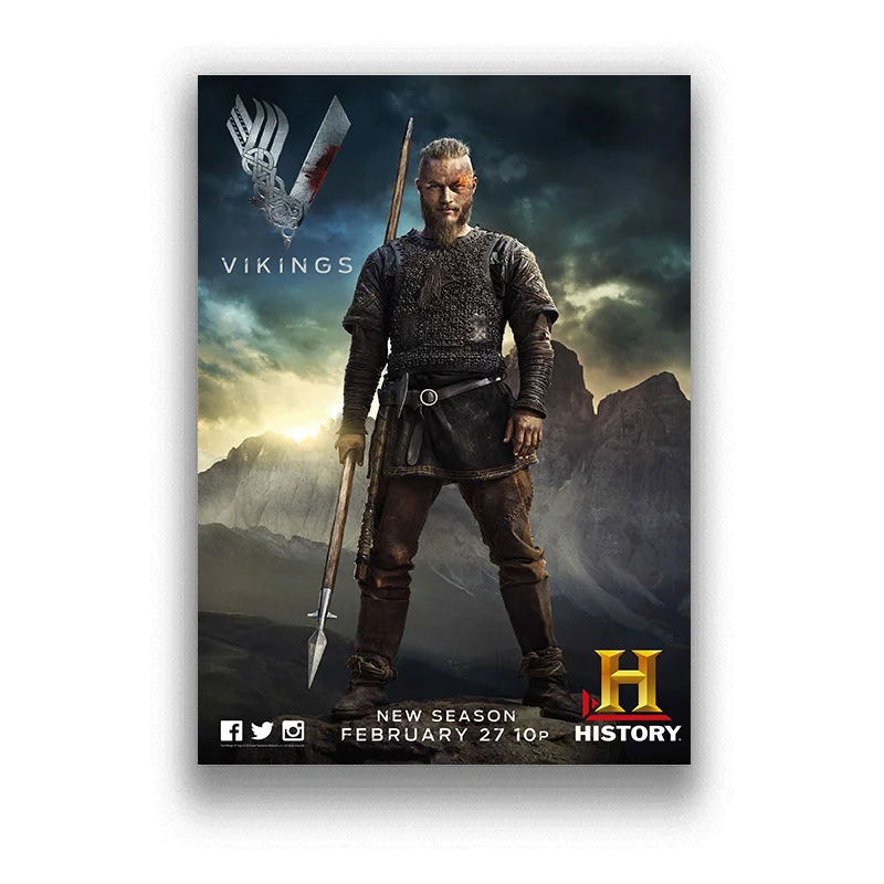 

Classic Tv Series Show Viking posters and prints Canvas Painting Wall Art Picture Vintage Poster Decorative Home Decor Tableau