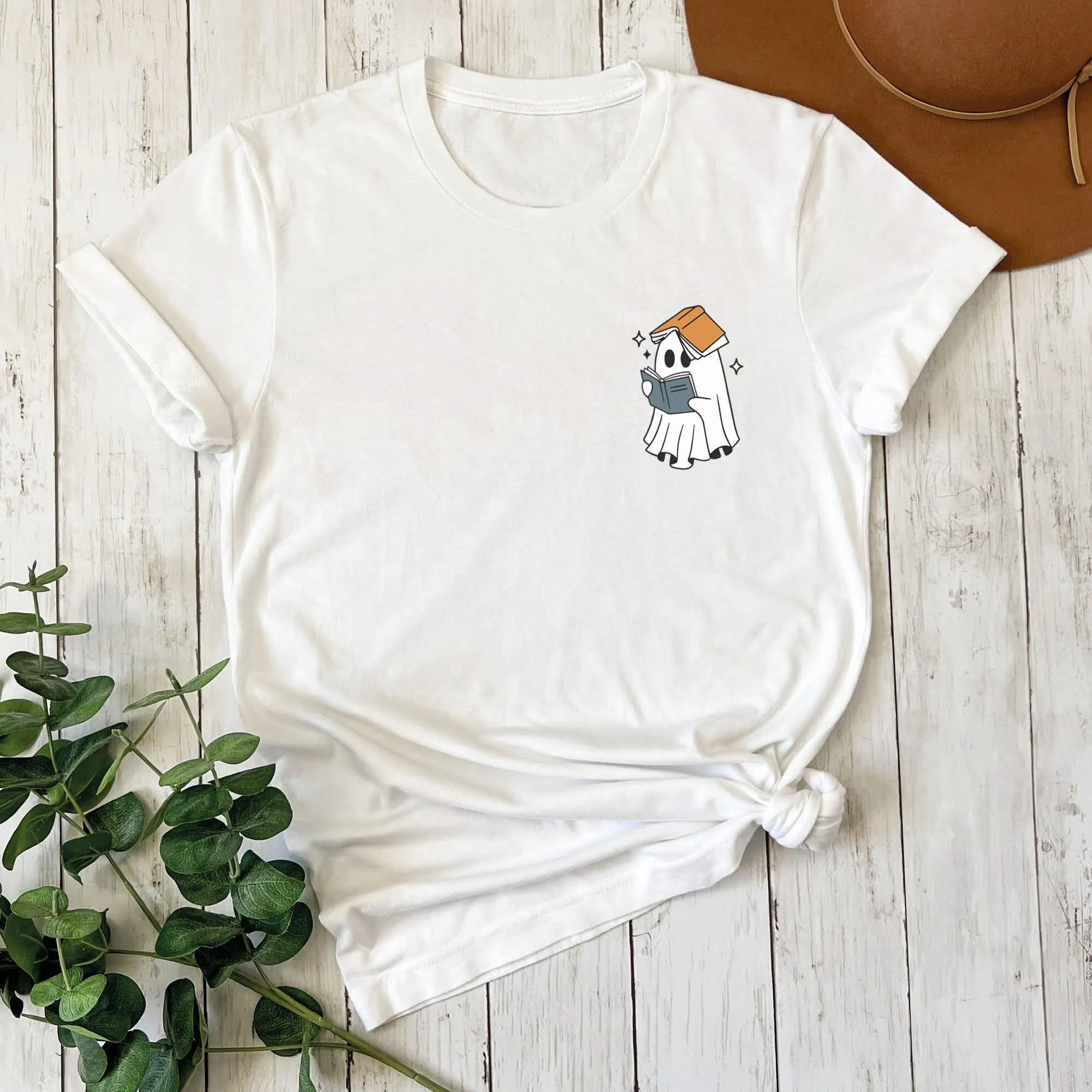 Милая футболка с призраком забавная жуткая женская для любителей книг