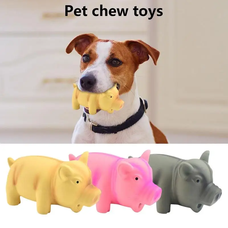 

Squeaky Pig Dog Toys Grunting Pig Dog Toy That Oinks Grunts For Small Medium Large Dogs Cute Pig Grunting Squeak Pet Chew Toys