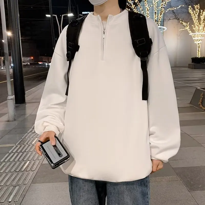 Design Sense Half Zipper Sweater Men's Seasonal Fashion Brand Slim Fit Sweater Men Coat 2023 New Fashion Top Sweater Streetwear