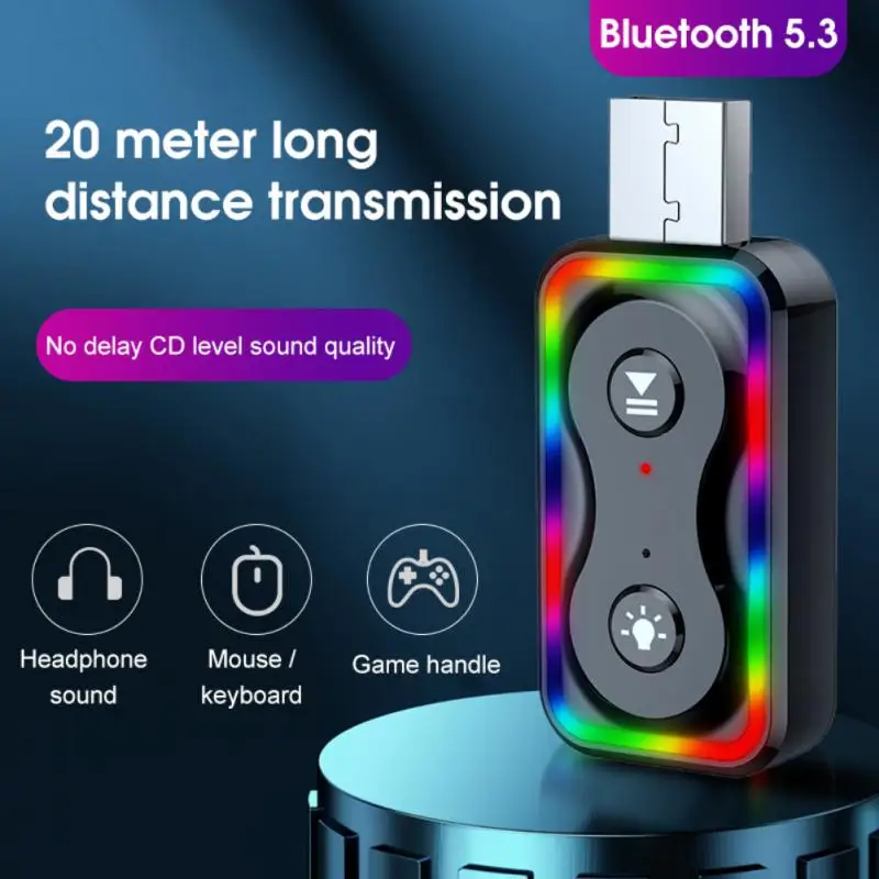 

Bluetooth-адаптер 2-в-1 с поддержкой Bluetooth 5,3 В и USB-интерфейсом