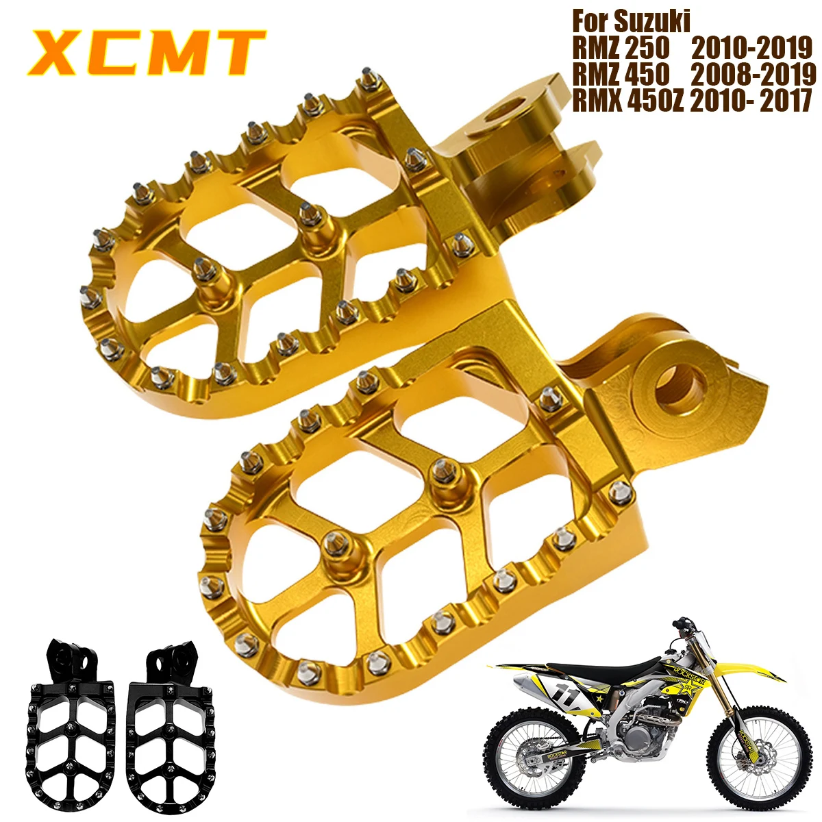 Подножки Из Алюминиевого Сплава С ЧПУ Для Suzuki RMZ250 RMZ450 RMX450Z-подставки Ног