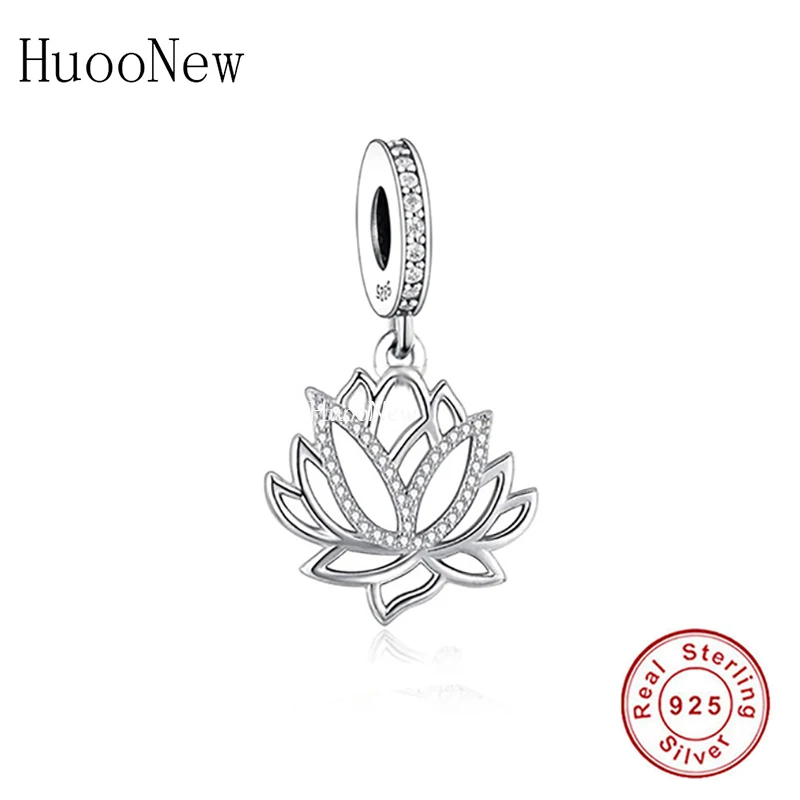 

Fit Original Pan Charms Bracelet 925 Sterling Silver Hollow Plain Lotus Dangle Bead For Making Women Yoga Lover Berloque 2022