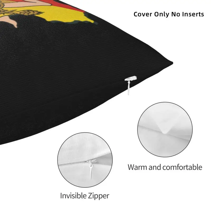 Подушка в виде флага Сицилии 40x40 см