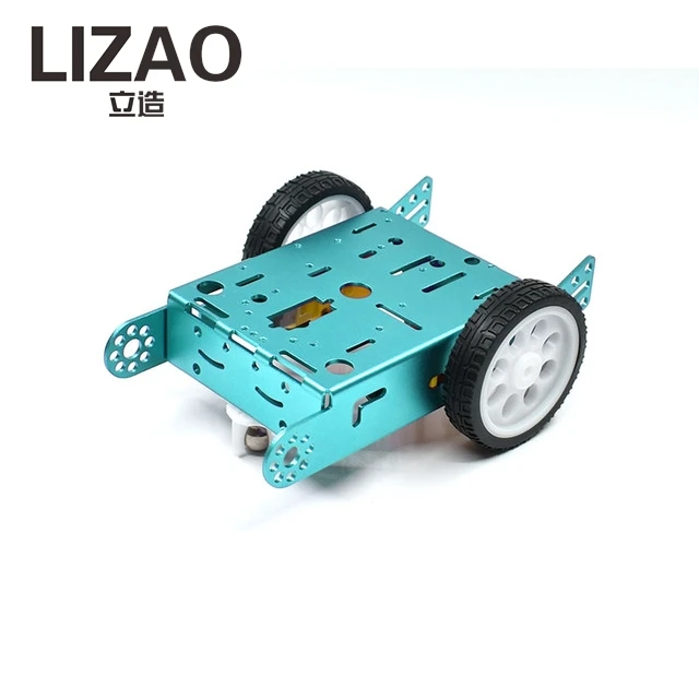 Фото LIZAO 2WD Алюминиевый шасси для умного робота-автомобиля, обучающий набор для самостоятельной сборки, новая модель MBOT №4