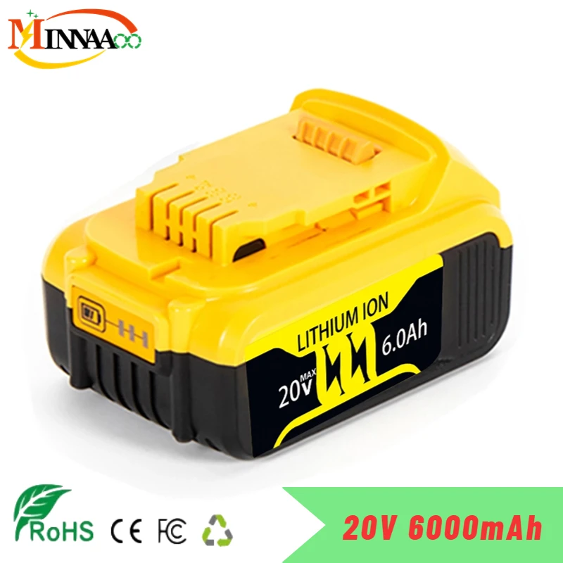 

2023 Upgrade 20V 6.0Ah 8.0Ah DCB200 Replacement Li-ion Battery for DeWalt MAX XR DCB205 DCB201 DCB203 power tool Batteries