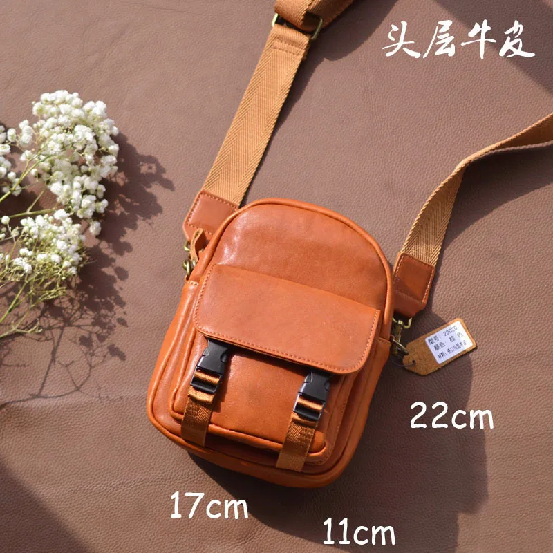 Мужской рюкзак ручной работы AETOO маленькая сумка через плечо из воловьей кожи