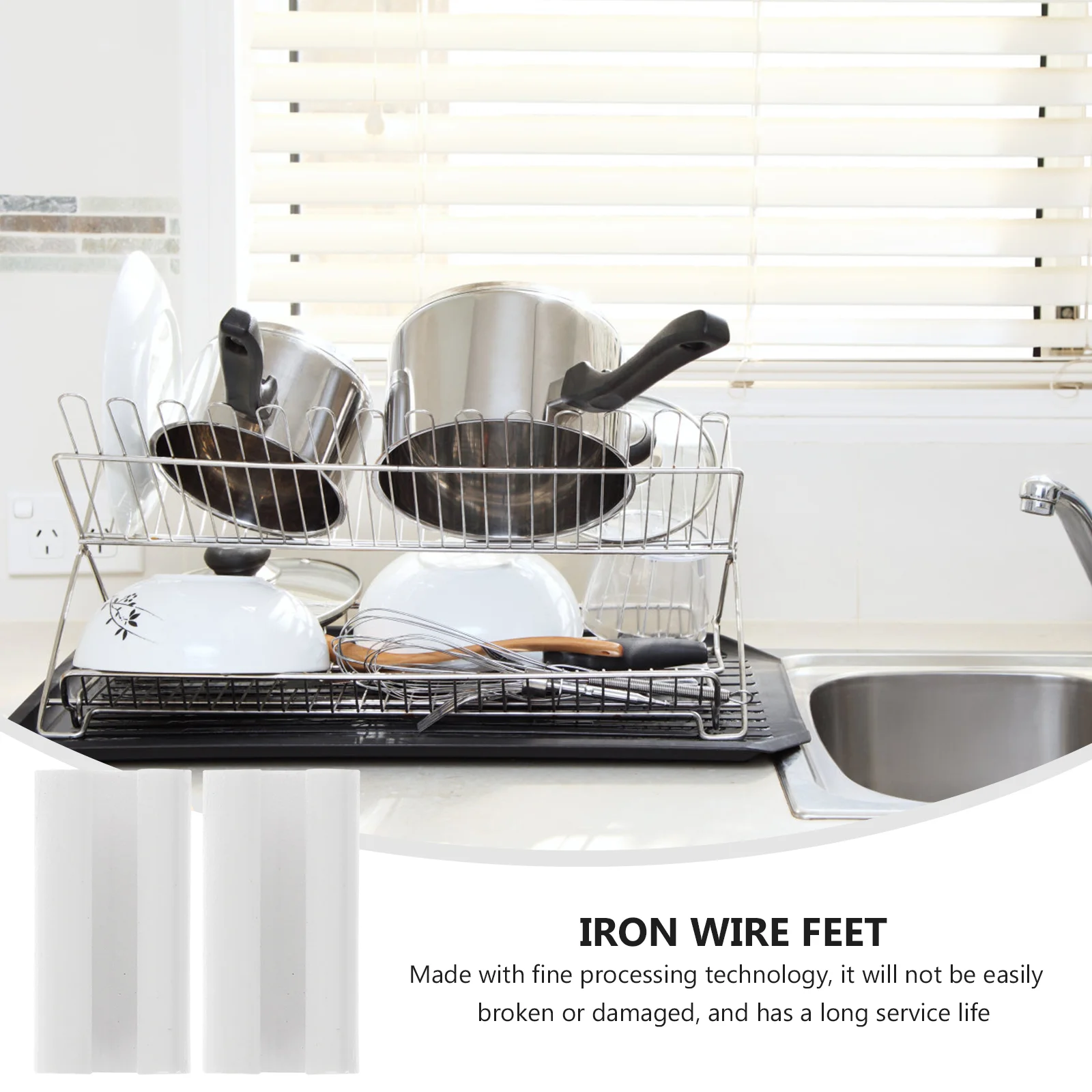 Стеллаж для раковины проволочная сетка защита кухни резиновые Сменные зажимы