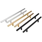 Черная, Золотая, серебряная ручка из нержавеющей стали, кухонная мебель, выдвижной ящик, фурнитура, ручки, Т-образная ручка