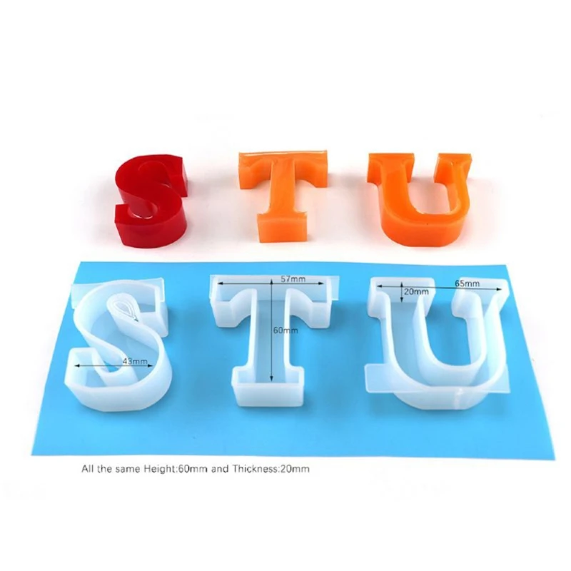 

Silicone Resin Mold DIY English Letter Casting Molds DIY Craft 3D Mold for Art Craft Making Handmade Toys for kids