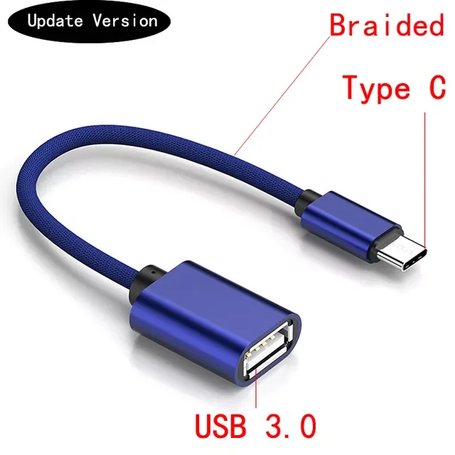 

OTG Adapter Cable For Huawei 9 + Mi 9 MacBook Mouse Gamepad Tablet PC Type C OTG USB Cable