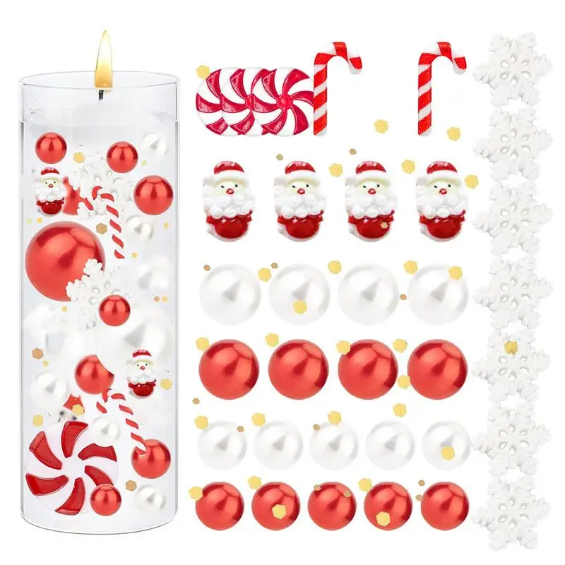 

Рождественские вазы наполнитель Декор | Плавающие водные гели бусины жемчуг ваза украшение для обеденного стола | Искусственная ваза запол...