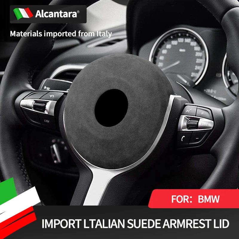 

Automotive interior steering wheel horn airbag cover Alcantara suede modified for BMW 1 3 GT 4 Series X1 high configuration acce