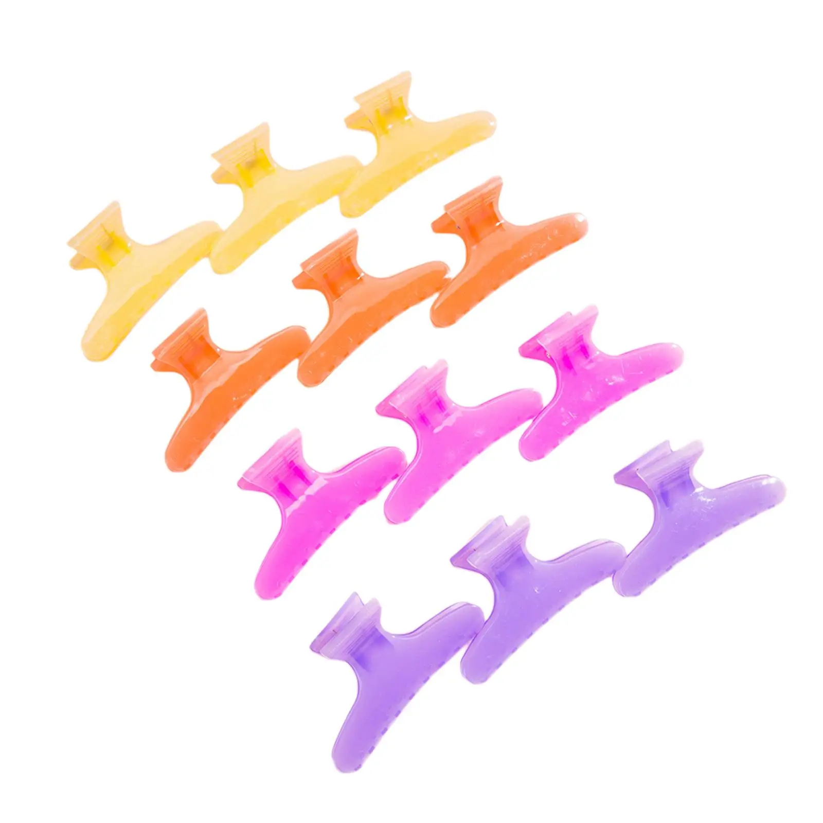 

12 шт. цветные зажимы для волос для женщин и девочек, аксессуары для волос, нескользящие для парикмахерских ухода за кожей