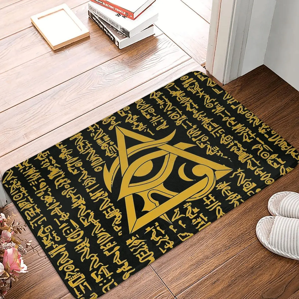 

Ancient Egypt Egyptian Non-slip Doormat Living Room Mat Eye Of Horus Hieroglyphs Hallway Carpet Welcome Rug Indoor Decor